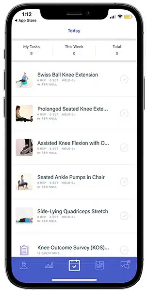 PT App exercise screen