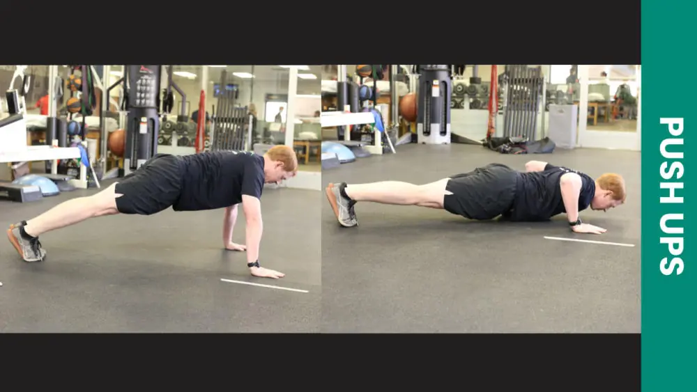 A man demonstrating pushups