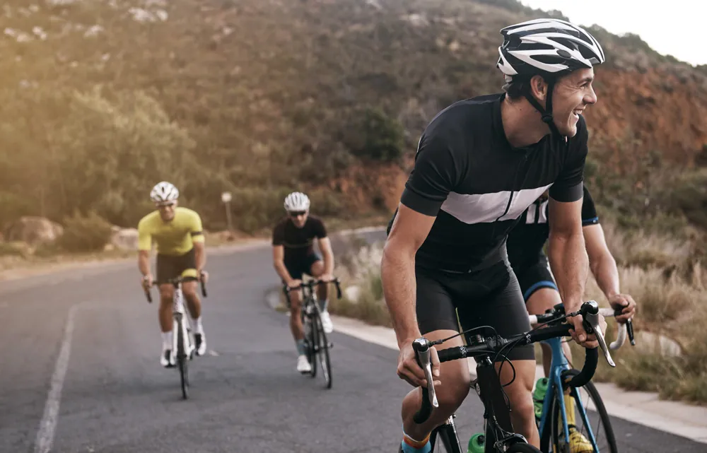Group of cyclists